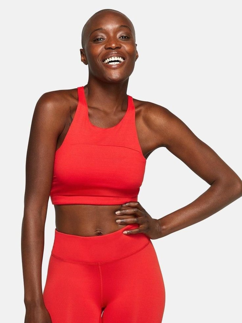 Outdoor Voices Tech Sweat Longline Sports Bra - Coral XL